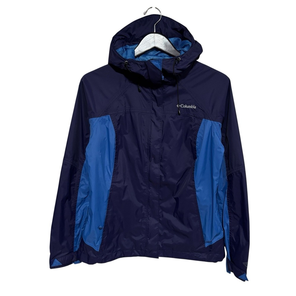 Columbia Women's Zip Up Windbreaker Jacket Blue Size Medium 19.5 x 26.5